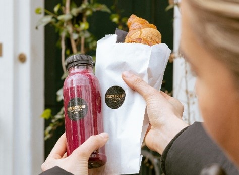 Sandwich en smoothie to go